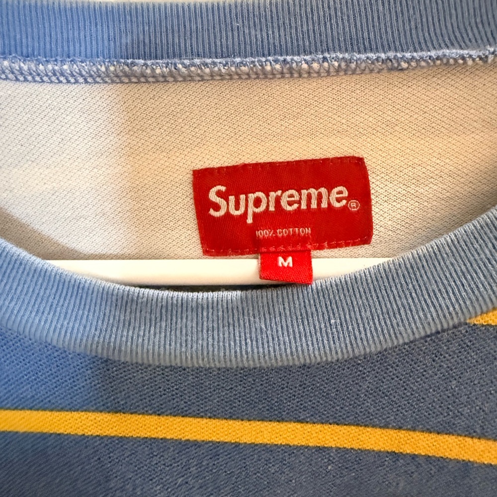 Supreme Blue Shirt with Yellow Accents